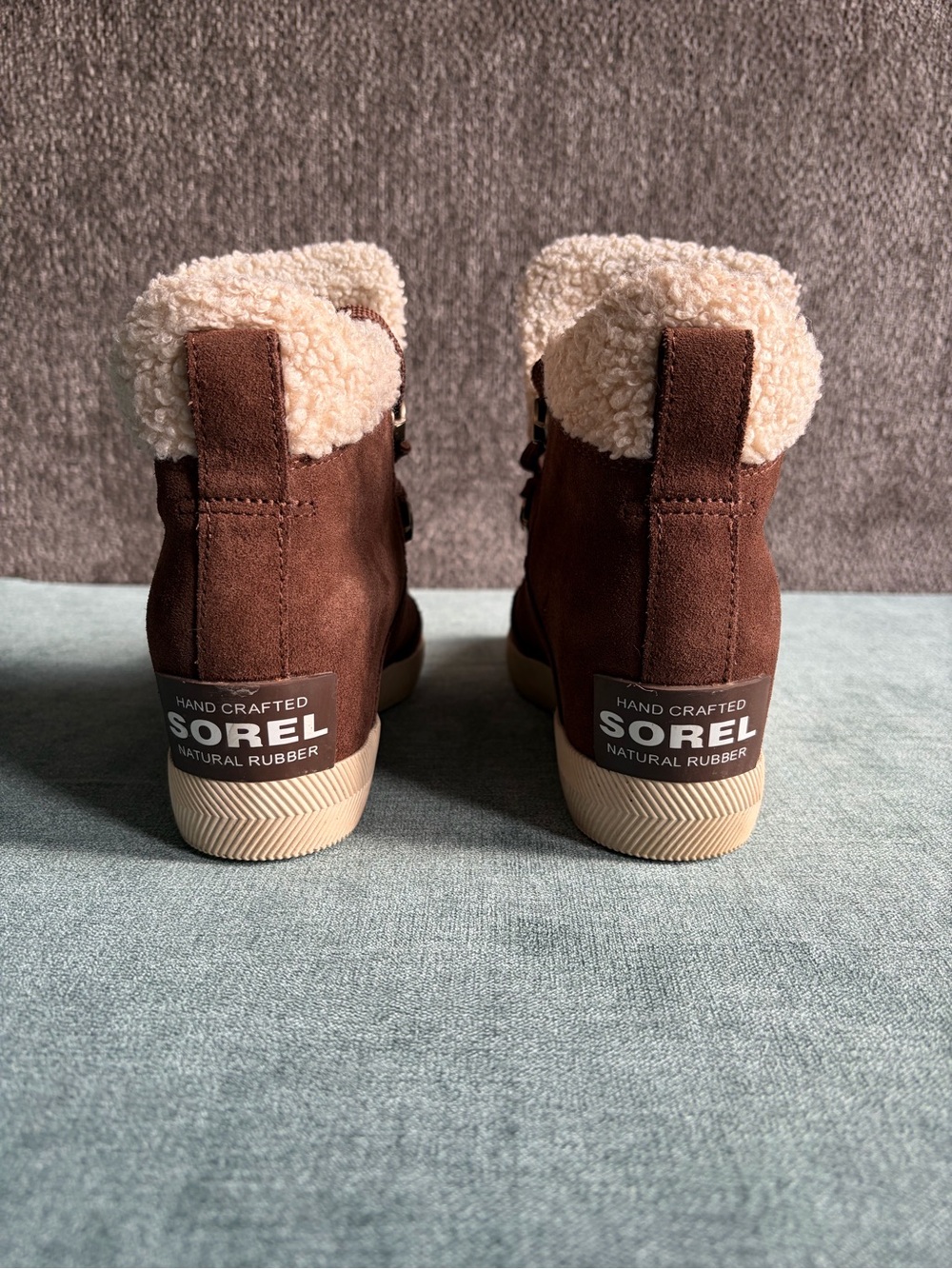 Sorel Brown Suede Sherpa-Lined Lace-Up Winter Boots - Picture 3 of 4